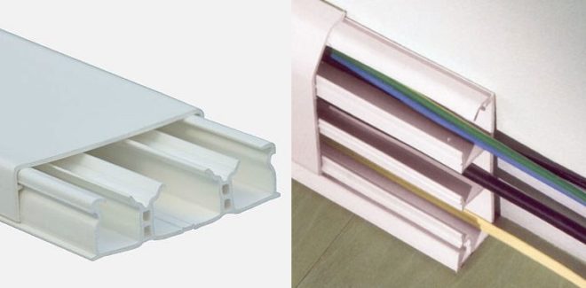 Кабелни канали с вертикални и хоризонтални прегради