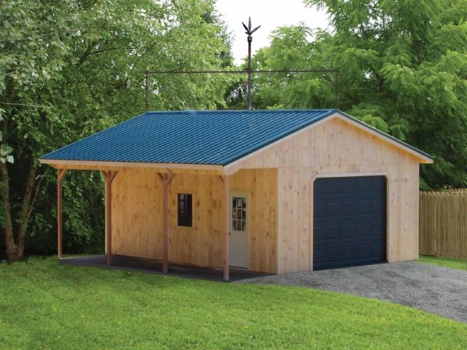 Светкавичен прът в гаража