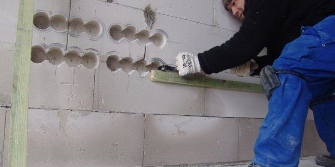 Хоризонтално прорязване по маркировката