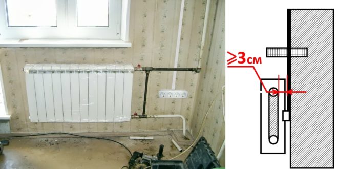 Пресичане на открито окабеляване и тръбопровод