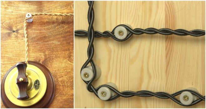 Цвят на жицата: под стени и контрастен