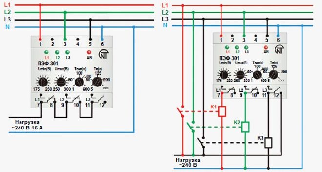 Схема за инсталиране на фазов превключвател